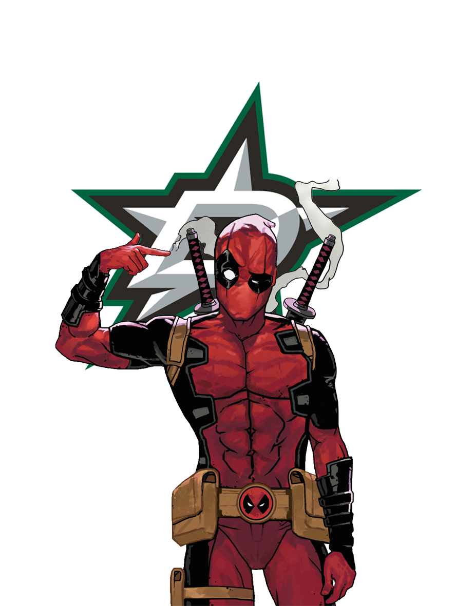 Dallas Stars Deadpool Logo vinyl decal